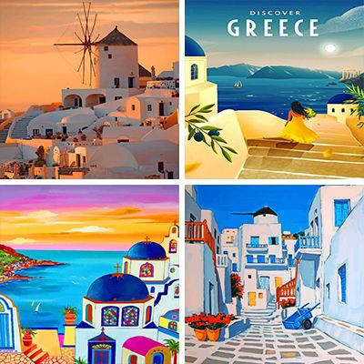 Santorini Paint By Numbers