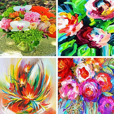 Colorful Flowers Paint By Numbers