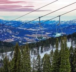 Bridger Bowl Ski Area Paint by Numbers