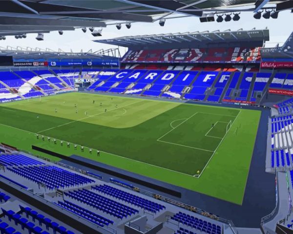 Cardiff City Stadium paint by numbers