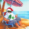 Christmas Santa Beach Paint by Numbers