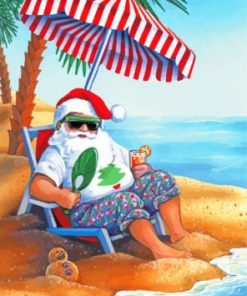 Christmas Santa Beach Paint by Numbers