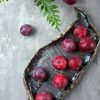 Grey Background With Plums On Plate Paint by Numbers