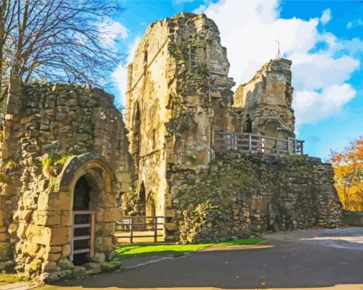 Knaresborough Castle paint by numbers