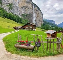 Lauterbrunnen Switzerland Paint by Numbers