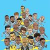 Manchester City Players Caricatures Paint by Numbers