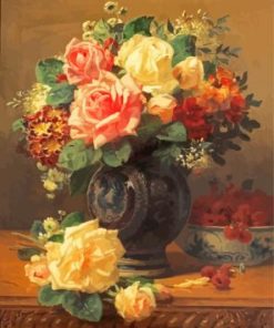 Roses And Raspberries Jean Baptiste Robie Paint by Numbers