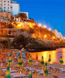 Sperlonga Beach At Night paint by numbers