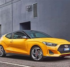 Yellow Hyundai Veloster Car Paint by Numbers