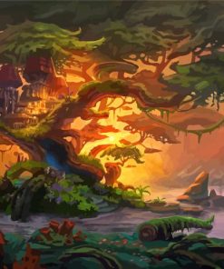 Fantasy Forest Garden paint by numbers