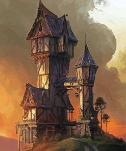 Fantasy Medieval Inn paint by numbers