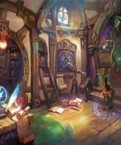 Wizards Cottage paint by numbers