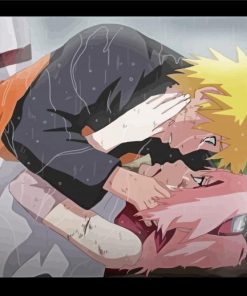 Naruto And Sakura Crying paint by numbers