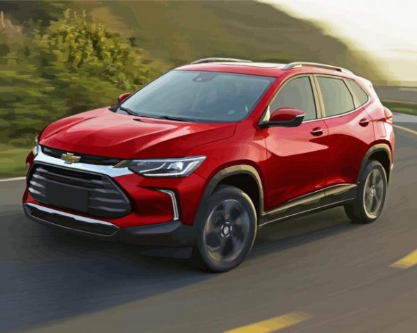 Red Chevrolet paint by numbers