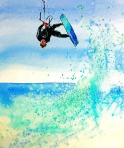 Splatter Kitesurfing paint by numbers