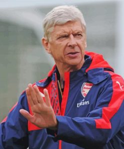 The French Football Manager Arsene Wenger paint by numbers