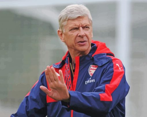 The French Football Manager Arsene Wenger paint by numbers