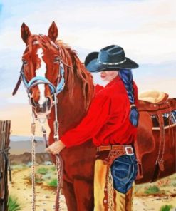 Woman Cowboy Scene Paint by Numbers