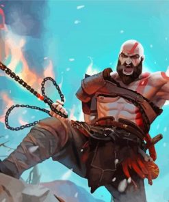 Strong Kratos Paint by Numbers