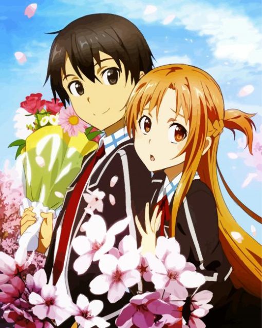 Kirito Asuna Paint by Numbers