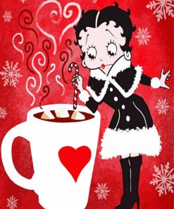 Betty Boop Coffee Paint by Numbers