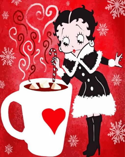 Betty Boop Coffee Paint by Numbers